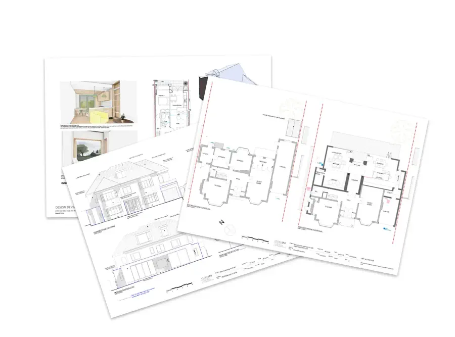 Watford house sketch idea colour